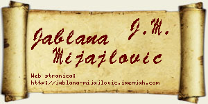 Jablana Mijajlović vizit kartica
